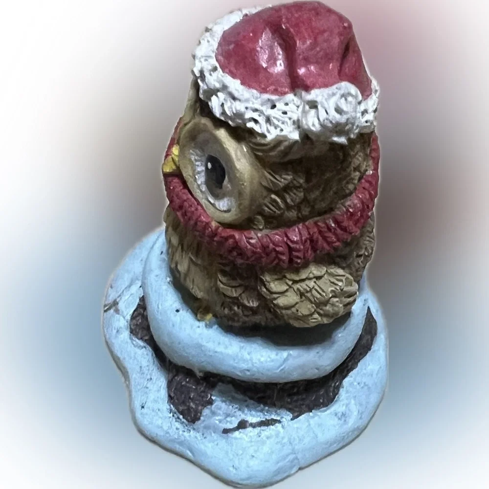 🍄Christmas Santa Owl Resin Fish Tank Aquarium Ornament Decor Holiday Winter Pet